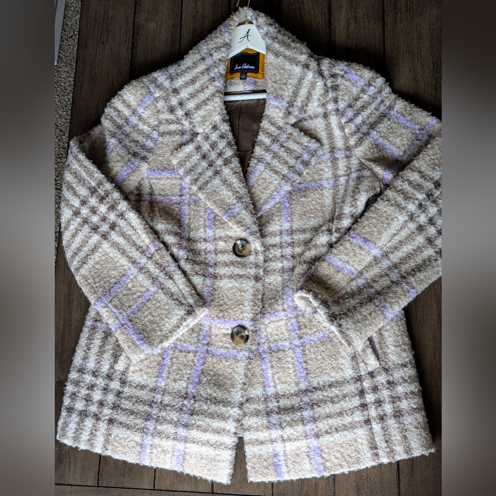 Sam Edelman Plaid Teddy Button Jacket